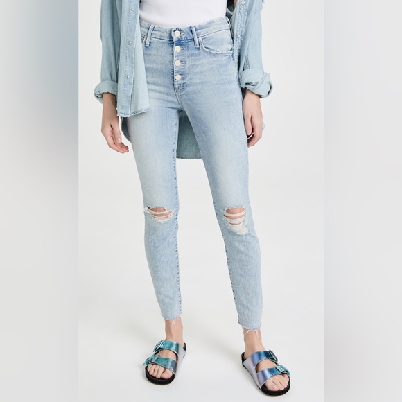 Mother Pixie Ankle Fray Action Shot Jean - Picture 1 of 16